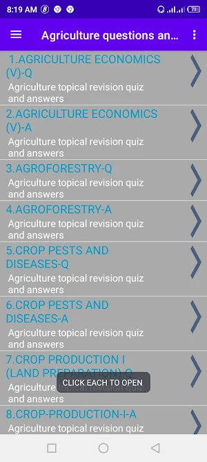 Agriculture revision questions Screenshot 1