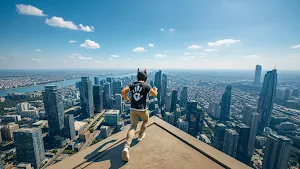 Going Up Parkour Game Rooftop Screenshot 2