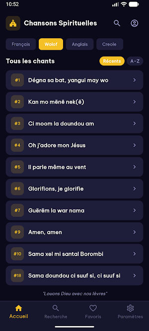 Chansons Spirituelles Screenshot 1