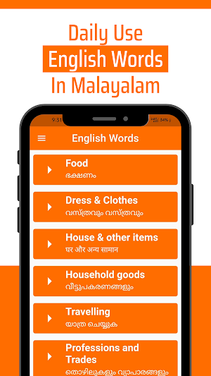 English Words in Malayalam Screenshot 3