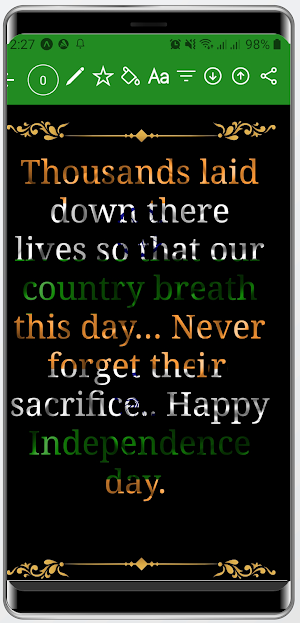 Message on Indian Flag Screenshot 3