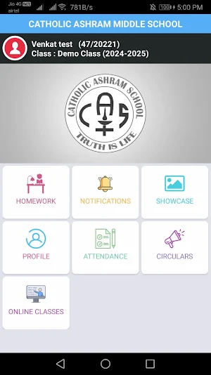 Catholic Ashram Middle School Screenshot 1