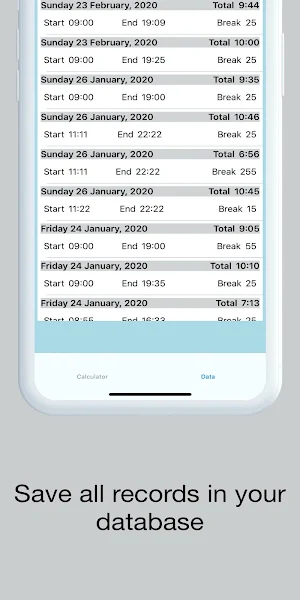 Work Time Between Screenshot 1