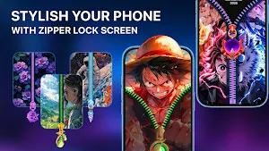Wallpaper Zipper Lock Screenshot 0