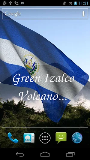 El Salvador Flag Live Wallpaper Screenshot 2