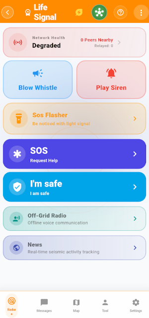 Life Signal: Offline Mesh SOS Screenshot 0