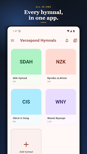Versepond OneApp Hymnals Screenshot 0