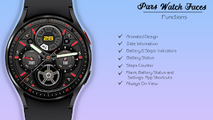 Black Active Analog Watch Face Screenshot 3