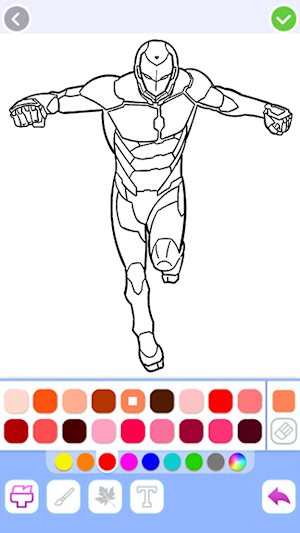 Iron Hero Superhero Coloring Screenshot 3