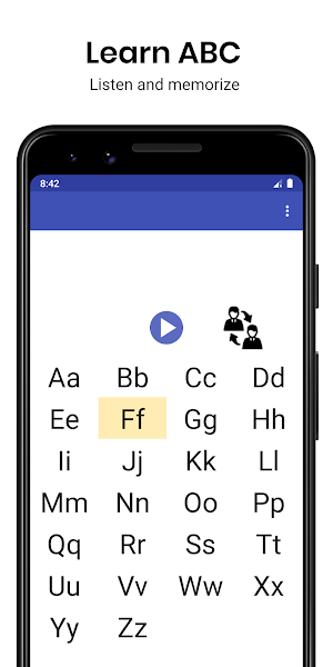 English Alphabet with Sound, Test, Quiz Screenshot 1