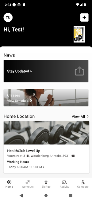 Healthclub Level Up Screenshot 1