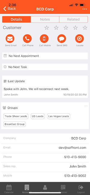 Soffront Mobile Screenshot 1