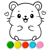 Hamster coloring game for kids