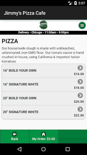 Jimmy's Pizza Cafe Screenshot 1