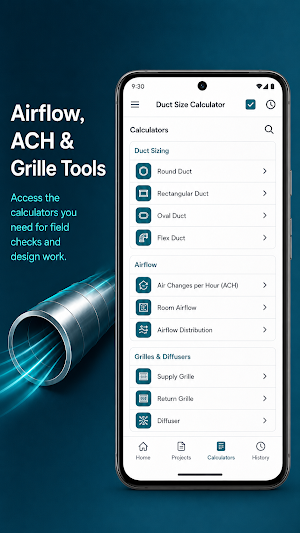 Duct Size Calculator Screenshot 3