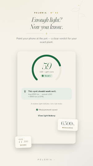 Peloria: Plant Light & Care Screenshot 0
