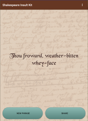 Shakespeare Insult Kit Screenshot 1