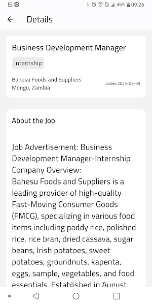Prime Zambian Jobs Screenshot 1