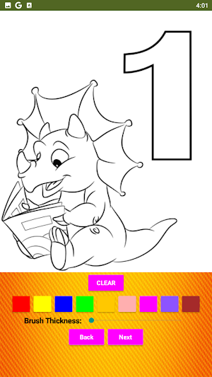 Dino & Dragon Numbers Coloring Screenshot 3