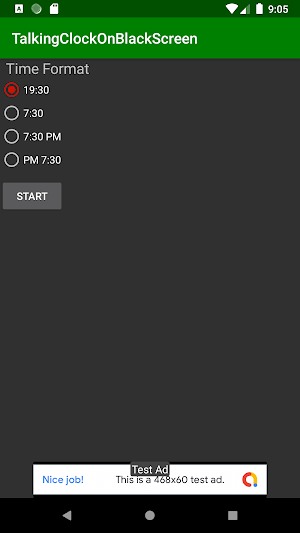 Talking Clock On Black Screen Screenshot 0
