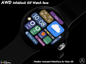 AWD Infoblock Gif Watch face Screenshot 3