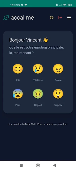 Accal.me : Journal Émotionnel Screenshot 2