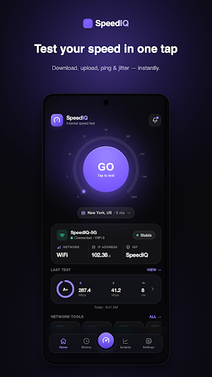 SpeedIQ: Internet Speed Test Screenshot 1