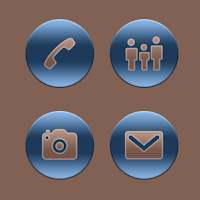 Frosted Bronze On Blue Icons