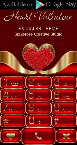 Heart Valentine Keyboard theme Screenshot 3