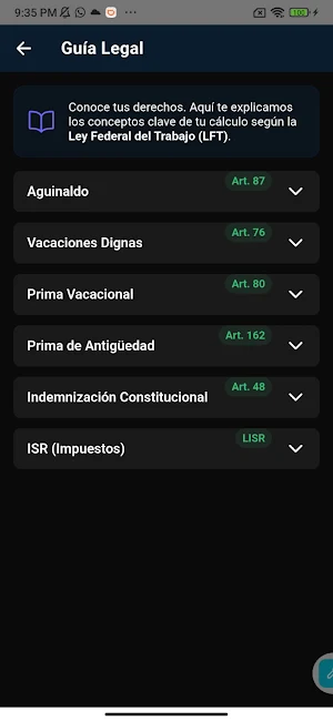 Tu Finiquito Mexicano Screenshot 2