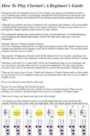 How to Play Clarinet Screenshot 1