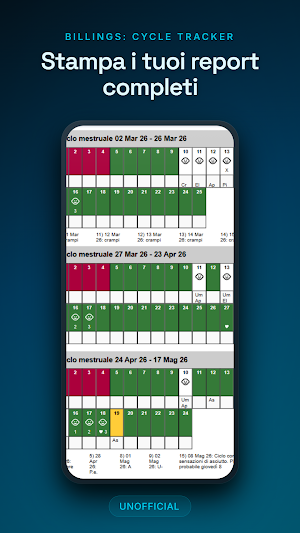 Billings: Cycle Tracker Screenshot 2