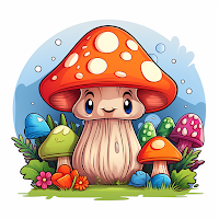 Mushroom Coloring for Adults