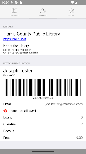 HCPL Self Checkout Screenshot 2