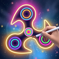 Draw Neon Glow Finger Spinner