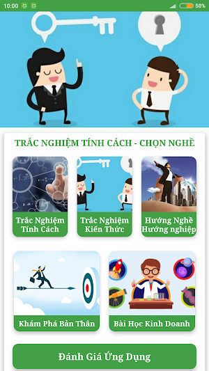 Trắc Nghiệm Tính Cách Tìm Nghề Screenshot 1
