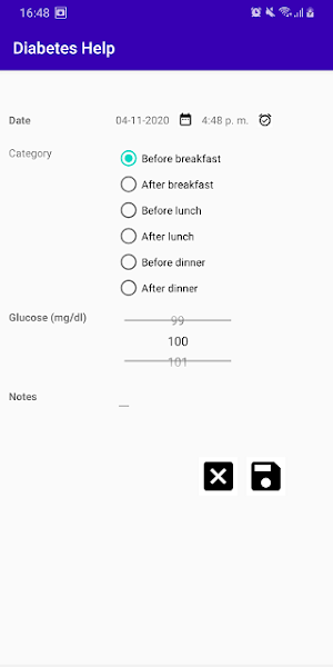 Diabetes Help Screenshot 1