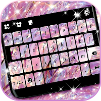 Shiny Pink Diamond Keyboard Background