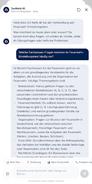 Feuerwehr Einstellungstest Screenshot 3