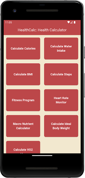 HealthCalc: Health Calculator Screenshot 1