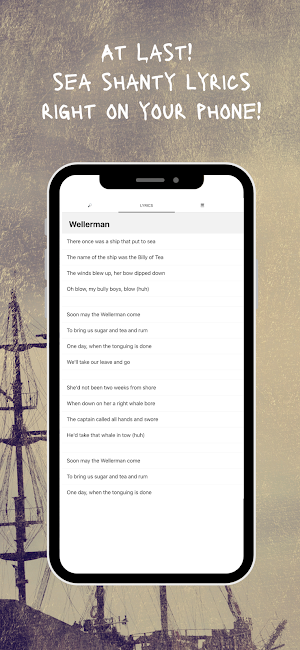 Sea Shanty Lyrics Screenshot 0