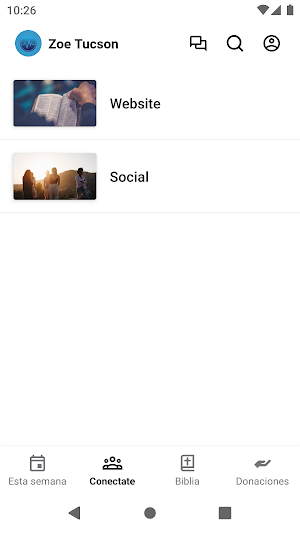 Ministerios Zoe Tucson Screenshot 1