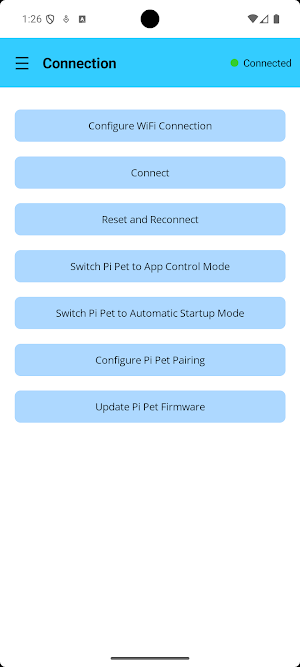 Pi Pets Robotics Mobile App Screenshot 2