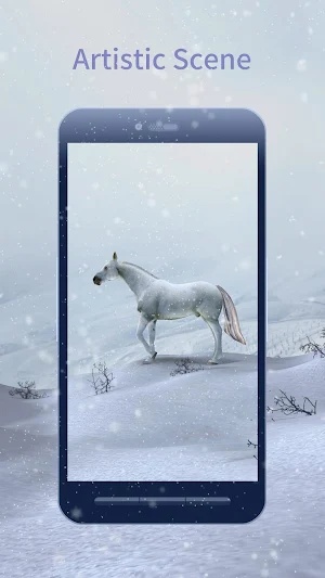 3D White Horse Live Wallpaper Screenshot 1
