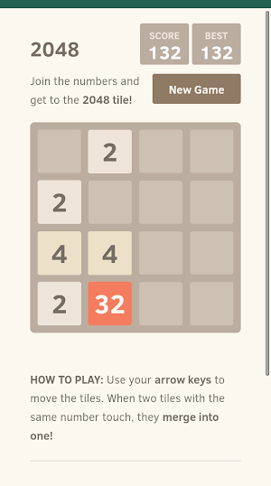classic 2048 number puzzle Screenshot 2