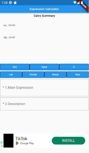 Expression Calculator Screenshot 0