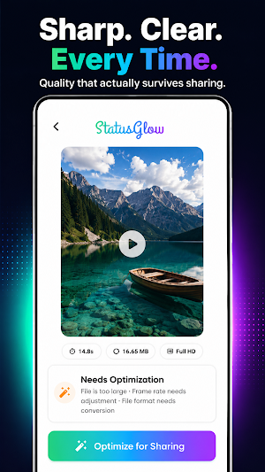 Status Glow - HD Status Upload Screenshot 1