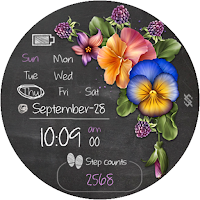 BFF95- Blackboard Art Flower