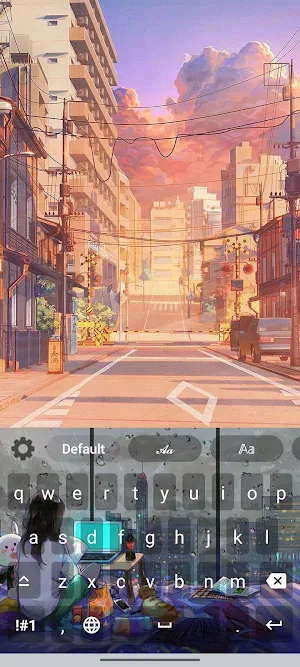 Anime Aesthetic Keyboard Theme Screenshot 3