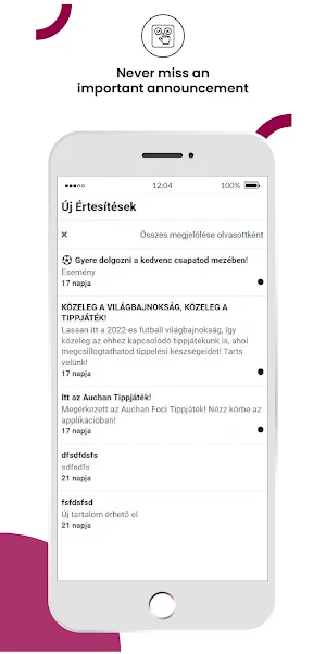 Auchan Foci tippjáték Screenshot 2